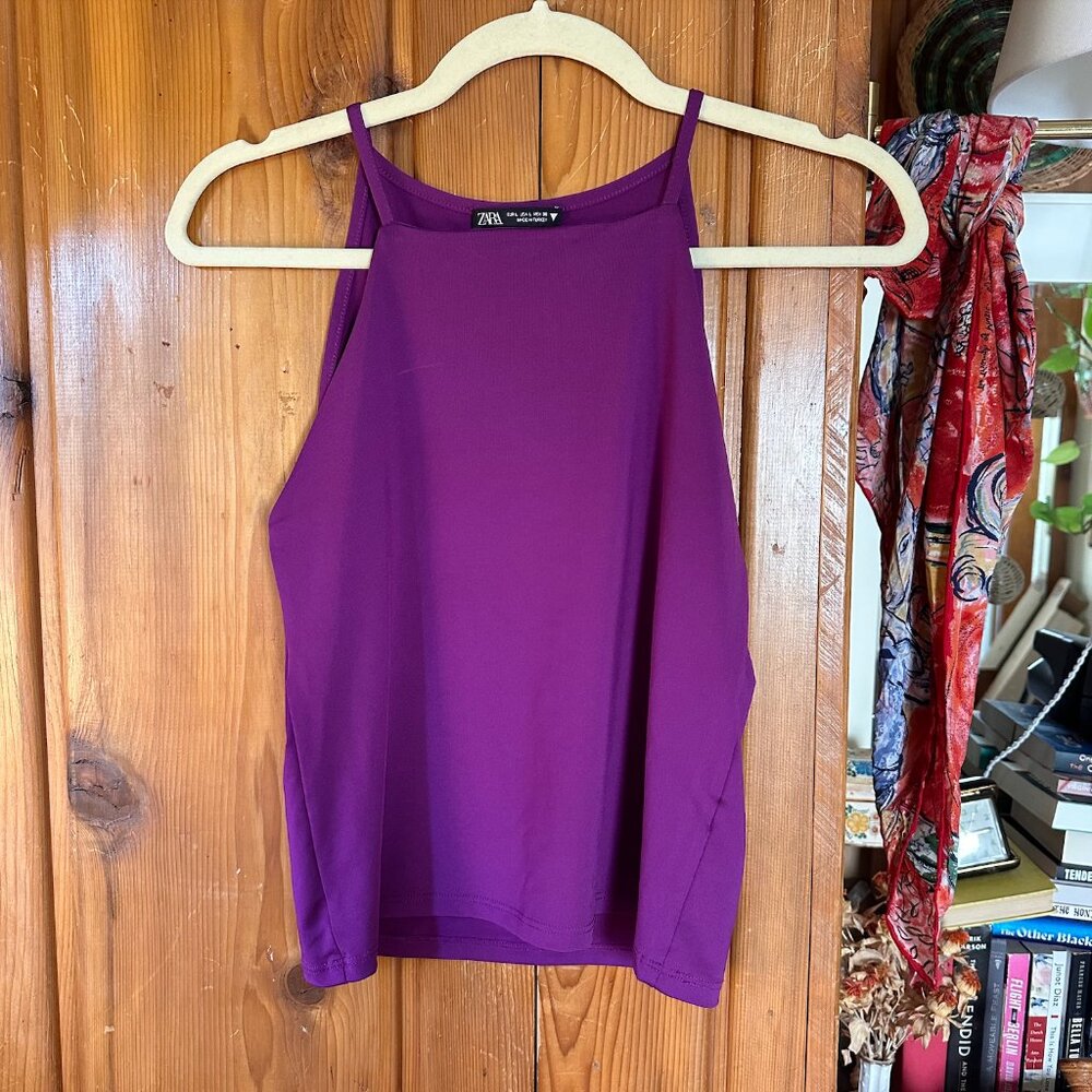 Zara bright purple tank size L